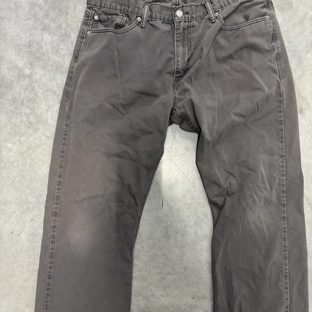 Levis 514 Straight Fit Gray Pants Mens 38x30 Faded Cotton Trousers